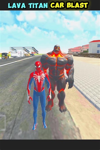 Lava titan ne car blast kiya 😱💥 indian theft auto #shorts #indiantheftauto #trending #viral #gta