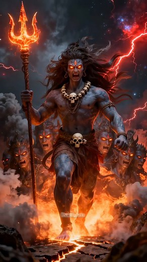 Witness the fierce and divine power of Maha Roop of MAHADEV, the form where calm turns into cosmic fury and creation trembles before his strength. 🔥 Feel the energy… feel the devotion… feel Mahadev within every heartbeat. 🕉️⚡ #mahakal #bhairava #lordshiva #mahadev #rudra #omnamahshivaya #shivshakti #divinevibes #spiritualart #aestheticreel #trishul #3dcgi #hindugod #sanatandharma #bhaktireel #shivbhakt #maharoopbhairav #mahakaalvibes #omshivay #lordshankara #mahadev🔥 | Bhaktii Meta
