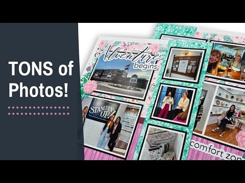 24 Photos on a Double Scrapbook Layout! | 12x12 Scrapbooking Idea