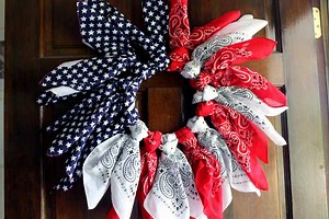 How To Make A Wreath With Bandanas: Patriotic Wreath