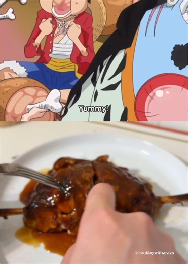 Luffy's Epic Meat Feast from One Piece