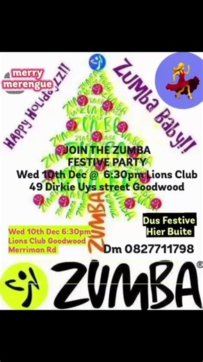 🎄💃 CHRISTMAS ZUMBA PARTY ALERT! 💃🎄 Festive Hier Buite — and you’re invited to the LAST Shimmy Dance Fitness class of the year! ✨🔥 It’s that time to shimmy, sparkle and sleigh those dance moves one more time before we wrap up 2025 with joy, laughter and pure festive vibes. 🎁✨ Join us for a high-energy, feel-good, all-moves-welcome Christmas class where: 🎅 The music is lit 🌟 The vibe is lekker 💃 The sisterhood is strong 🎉 And the festive spirit is dancing hier buite! Come dressed in your