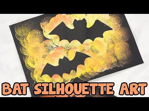 Bat Silhouette Halloween Art and Craft for Kids