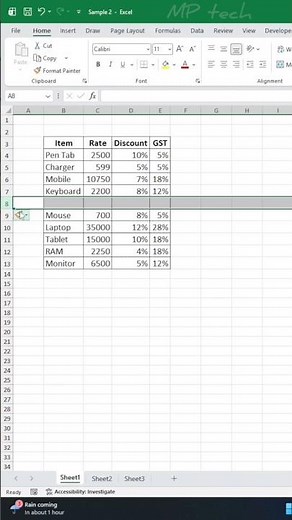 Quickly Add New Rows in Excel #Excel #exceltips #spreadsheets