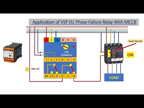Phase Failure Relay With MCCB | Working and Connection of Phase failure Relay