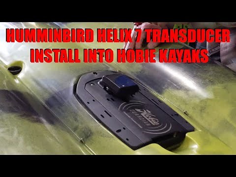Humminbird Helix 7 Transducer Hobie Kayak Install