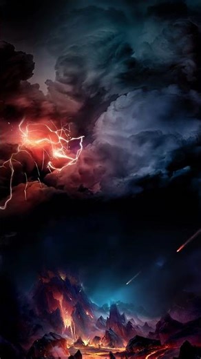 Colorful lightning storm H