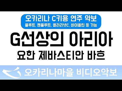 [비디오악보] G선상의아리아 - 바흐, C키용 반주