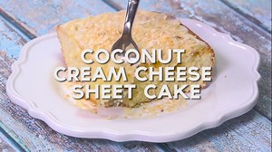 Coconut Cream Cheese Sheet Cake