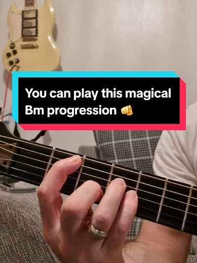 Very Beginner Friendly guitar progression, using only one chord 🎸 #easyguitartutorial #beginerguitarlesson #guitartok #guitarlessonsforbeginners #easyguitar