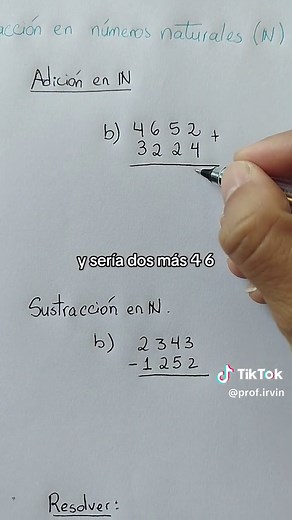 Adición y Sustracción en Números Naturales
