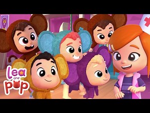 Jump Along with Five Little Monkeys! Fun Baby Songs by Lea and Pop - Videos For Kids
