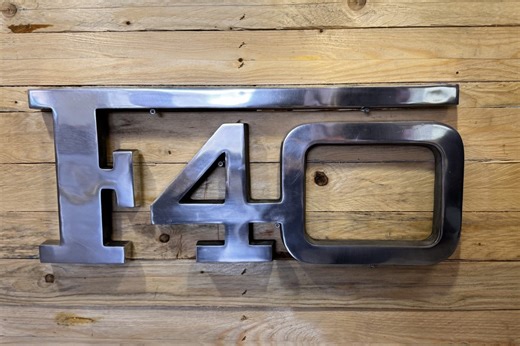 No Reserve: Aluminum Ferrari F40 Sign
