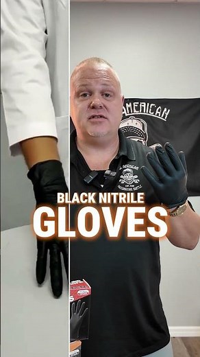 5 mil Fully Textured Black Nitrile Gloves