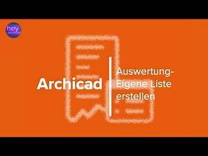 Hey-Archicad. Auswertung - Eigene Liste erstellen