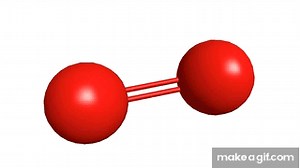 Vibration of an oxygen molecule on Make a GIF