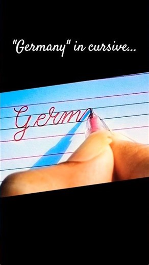 Germany in cursive #handwriting #aesthetic #beautiful #calligraphy #shorts #share #like #subscribe
