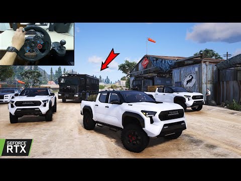 Transporting Special Package with MAFIA CONVOY in GTA 5 | 2024 Toyota Tacoma TRD Pro CONVOY Gameplay