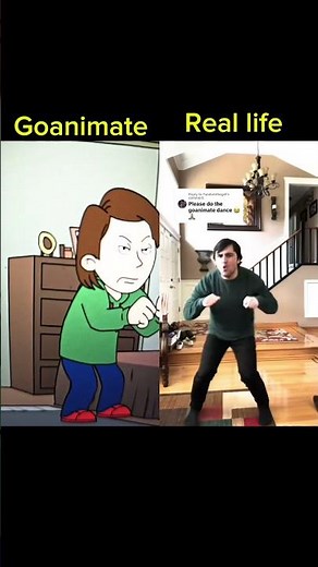 Goanimate vs. real life dance version #shorts