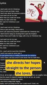 Lyric Breakdown Pt.3: All I Want For Christmas Is You by Mariah Carey