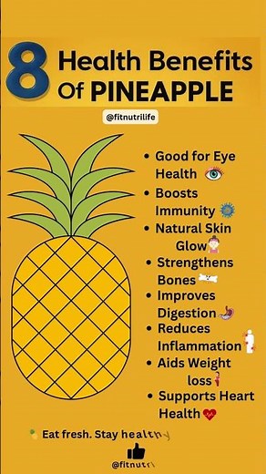 “8 Amazing Health Benefits of Pineapple | Boost Immunity, Improve Digestion & Glow Naturally" 🍍✨
