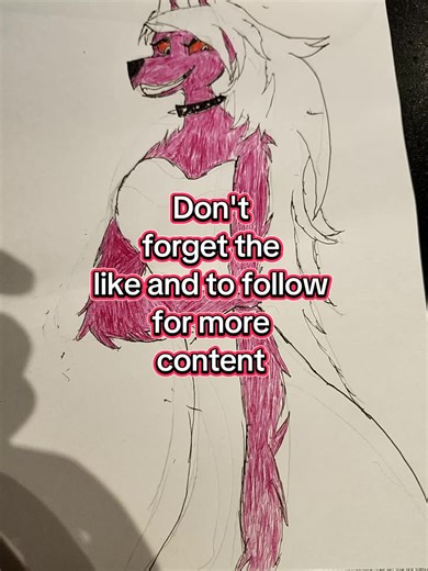 higly inspired by helluva boss hellhound female pink wolf fursona made by myself #handdrawing #hellhound #helluvaboss #wolf #anthropomorphic #furryfandom #furranity #fursona #furrytiktok #furrytrend #fursonaart #drawings