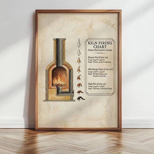 Pottery Kiln Firing Chart, Orton Cone Reference Poster, Ceramic Studio Safety Sign, Kiln Temperature Guide, Potter's Wheel Decor 63 - Etsy