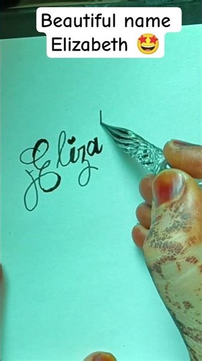 ✨ Elizabeth Name Calligraphy | Beautiful Handwriting Art ✍️ #Shorts