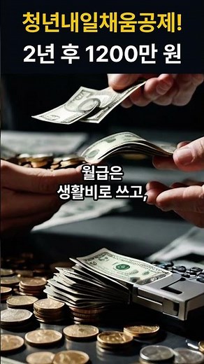 청년내일채움공제! 2년 후 1,200만 원 #청년내일채움공제 #청년지원 #정부지원금