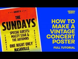 How to Make a Vintage Concert #Poster - Full Tutorial
