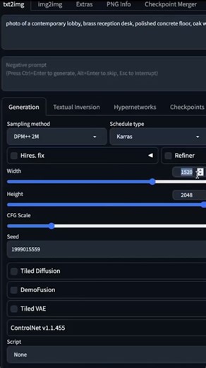 Основные параметры Stable Diffusion #design #нейросети #интерьер