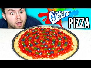 THE GUSHERS PIZZA - DIY Dessert Candy Filled Pizza!