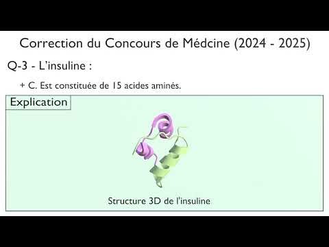 Genie genetique. Production de l'insuline. Question 4 du Concours de Médecine 2024-2025