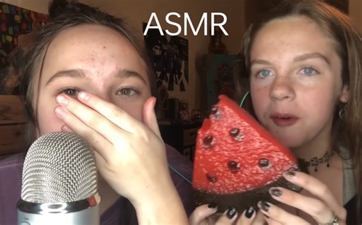 【gracie K】ASMR 和瑞秋一起吃超大软糖 助眠