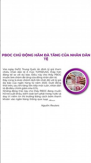 PBOC chủ động hãm đà tăng của nhân dân tệ