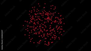 Different states of matter - gas 3d motion diagram. Set of matter chemistry. Available in FullHD video render footage vídeo de Stock