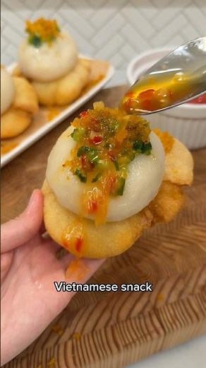 BANH IT RAM (Vietnamese Steamed Dumpling on Crispy Rice) 🌶️🦐🍡