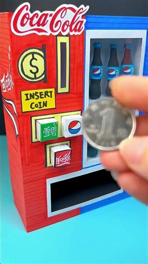 DIY Pepsi Claw Machine with Paper _ Paper Craft Ideas #short #papercraft