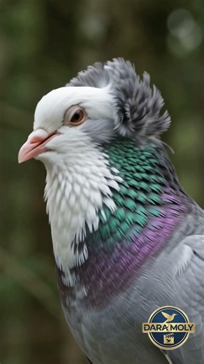 The Pigeon With a Feather Crown You Won't Believe! 👑🕊️ #Shorts