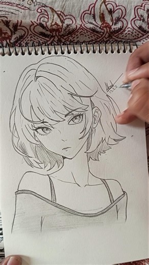 anime girl sketch... #arts #drawing #sketching #shorts #viral