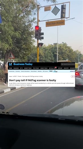 Fast tag scanner not working. no need to pay toll if fast tag not working.