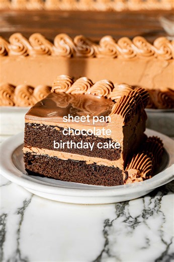 Delicious Sheet Pan Chocolate Birthday Cake Recipe