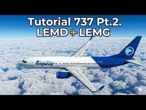 Zibo 737 _ Aterrizamos bien pero largo _ LEMD - LEMG pt.2