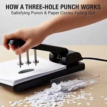 How a Three-Hole Punch Works: The satisfying punch and the paper circles falling out.