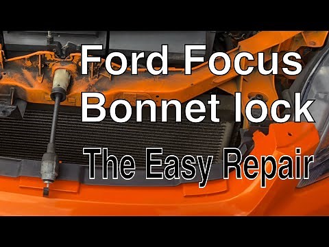 How to repair Ford Focus bonnet lock. The parts required, the repair and refit.