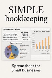 Small Business Income & Expense Tracker   KOSTENLOSE Buchhaltungs-Checkliste | Excel Tabelle | Monatliches Budget | Gewinn und Verlust für kleine Unternehmen - Etsy.de