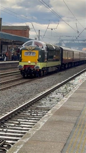 LSL Class 55 55022 Deltic Royal Scots Grey through Doncaster at speed #chartertrain #locomotive