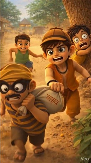 Veer aur Laddoo Chor 🐒😂 | Funny Village Cartoon Story | Kids Animation