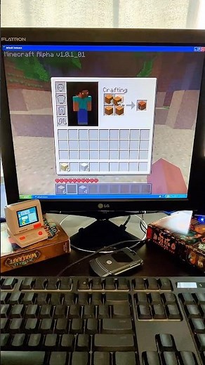 Minecraft Alpha v1 gameplay on my retro PC #pcgaming #minecraft #minecraftpc