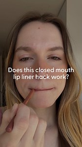 Testing the closed-mouth lip liner hack to see if it actually delivers that effortless, perfectly lined look. Would you try this?